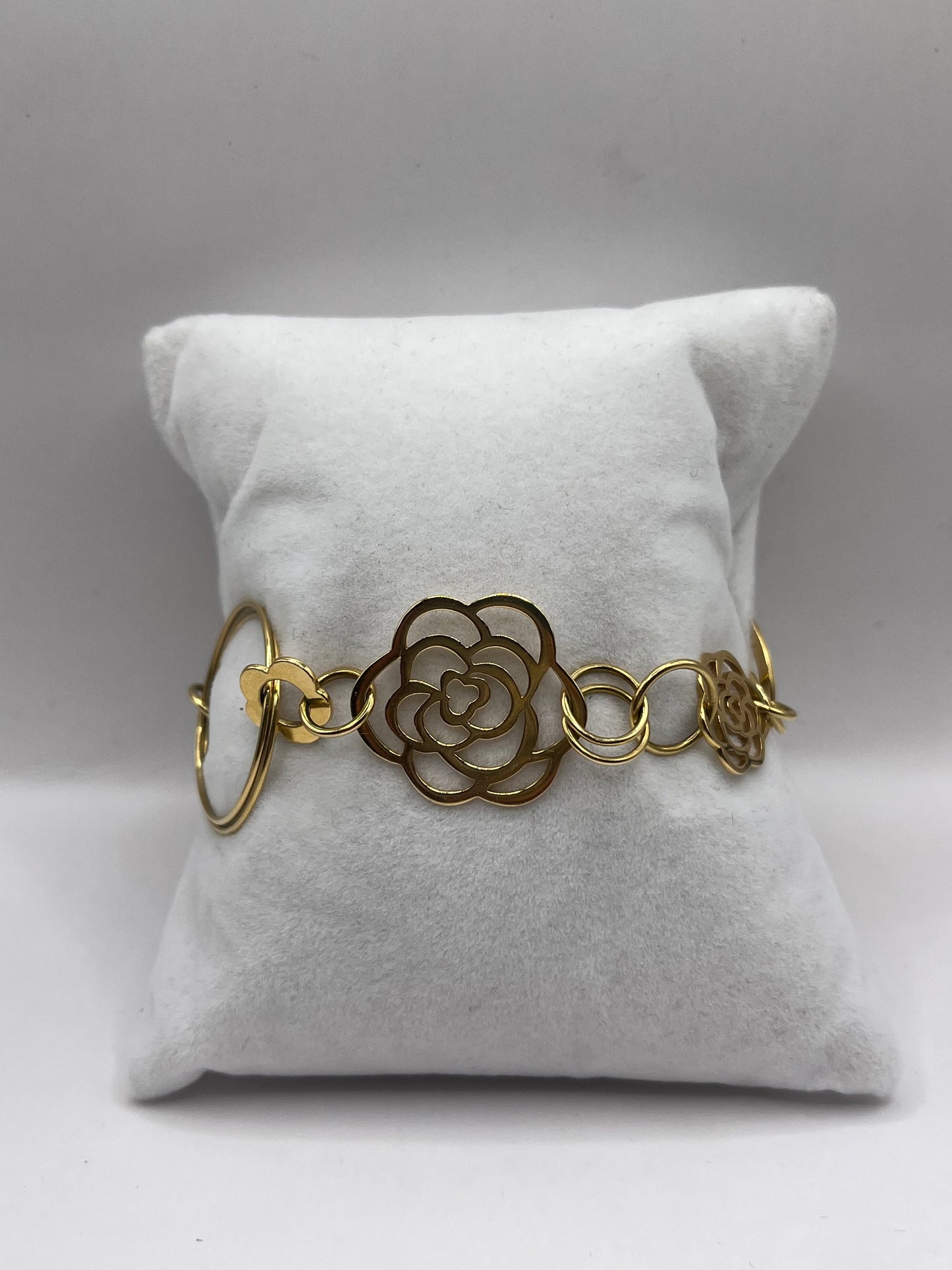 Chanel 18K Yellow Gold "Camelia" Bracelet