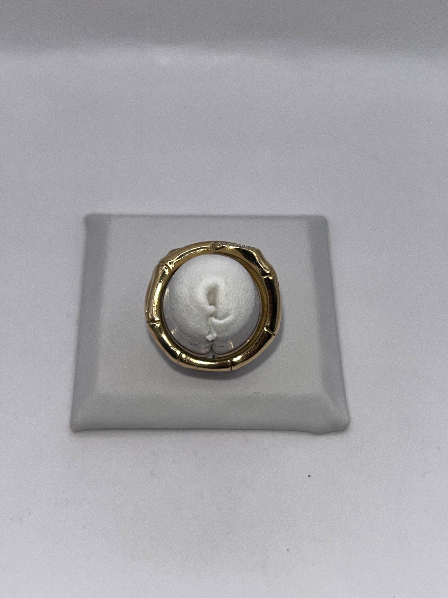 John Hardy 18K Yellow Gold & Diamond "Bamboo" Ring