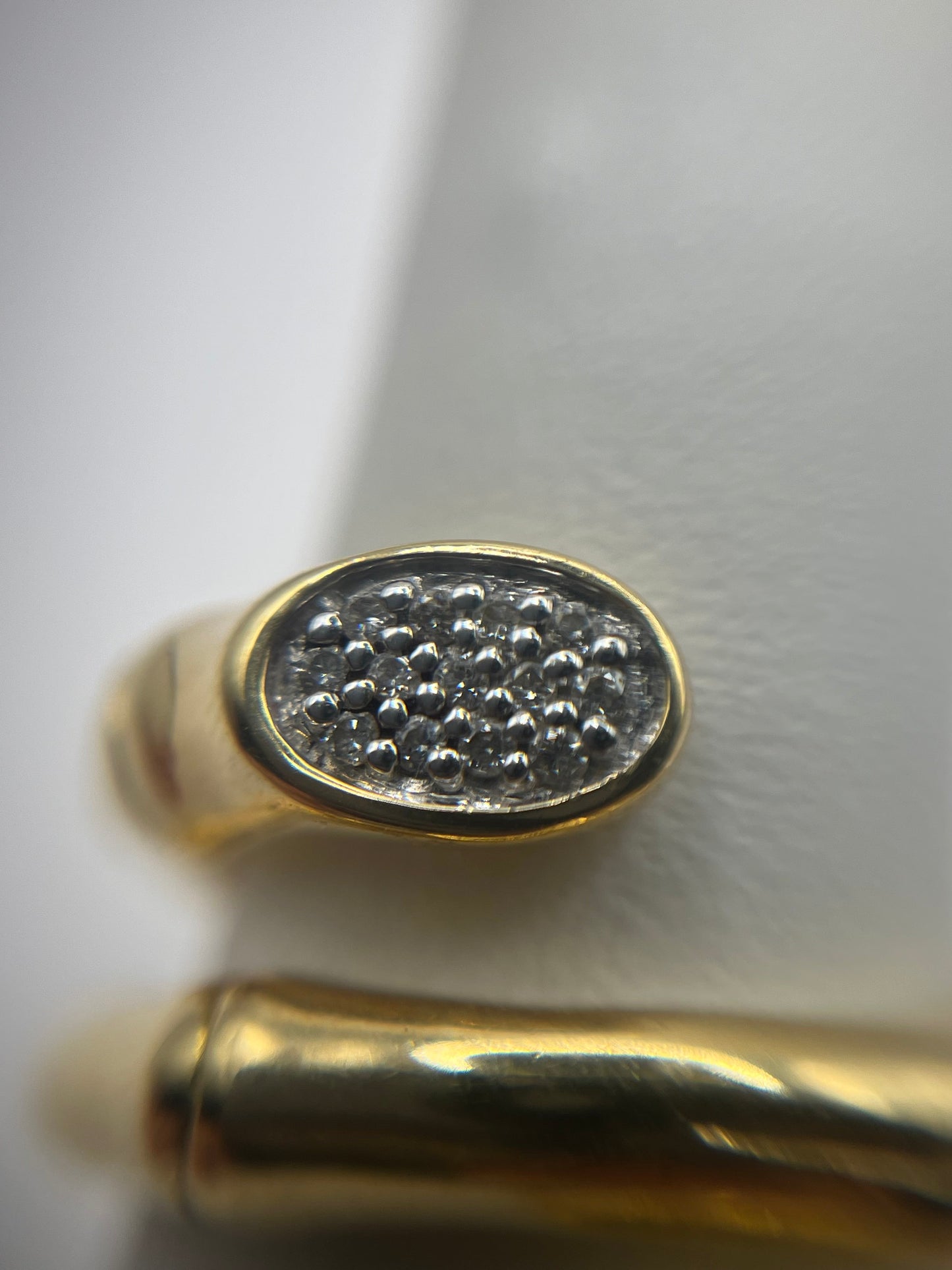 John Hardy 18K Yellow Gold & Diamond "Bamboo" Ring