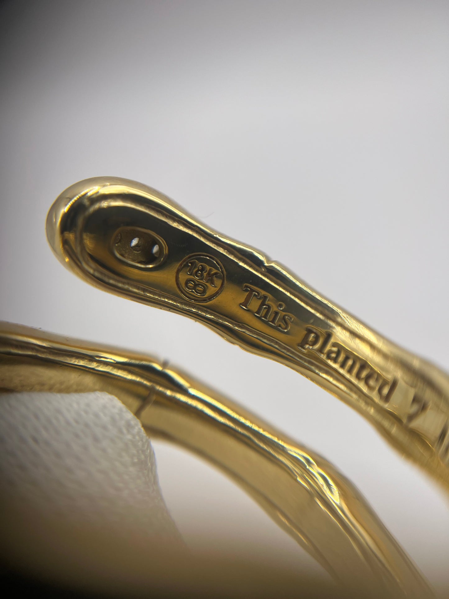 John Hardy 18K Yellow Gold & Diamond "Bamboo" Ring