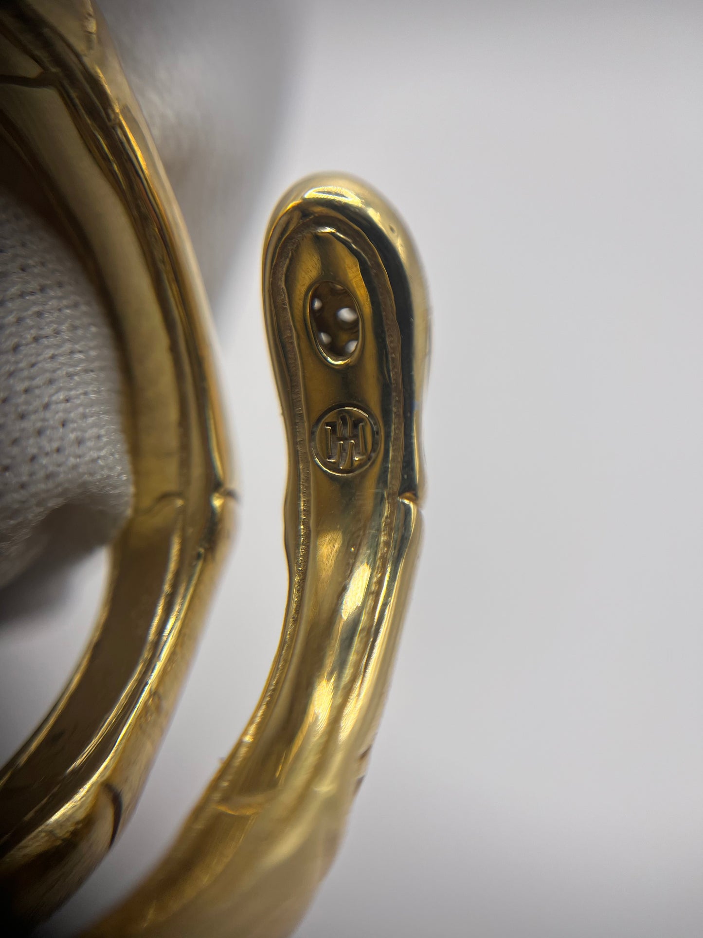 John Hardy 18K Yellow Gold & Diamond "Bamboo" Ring