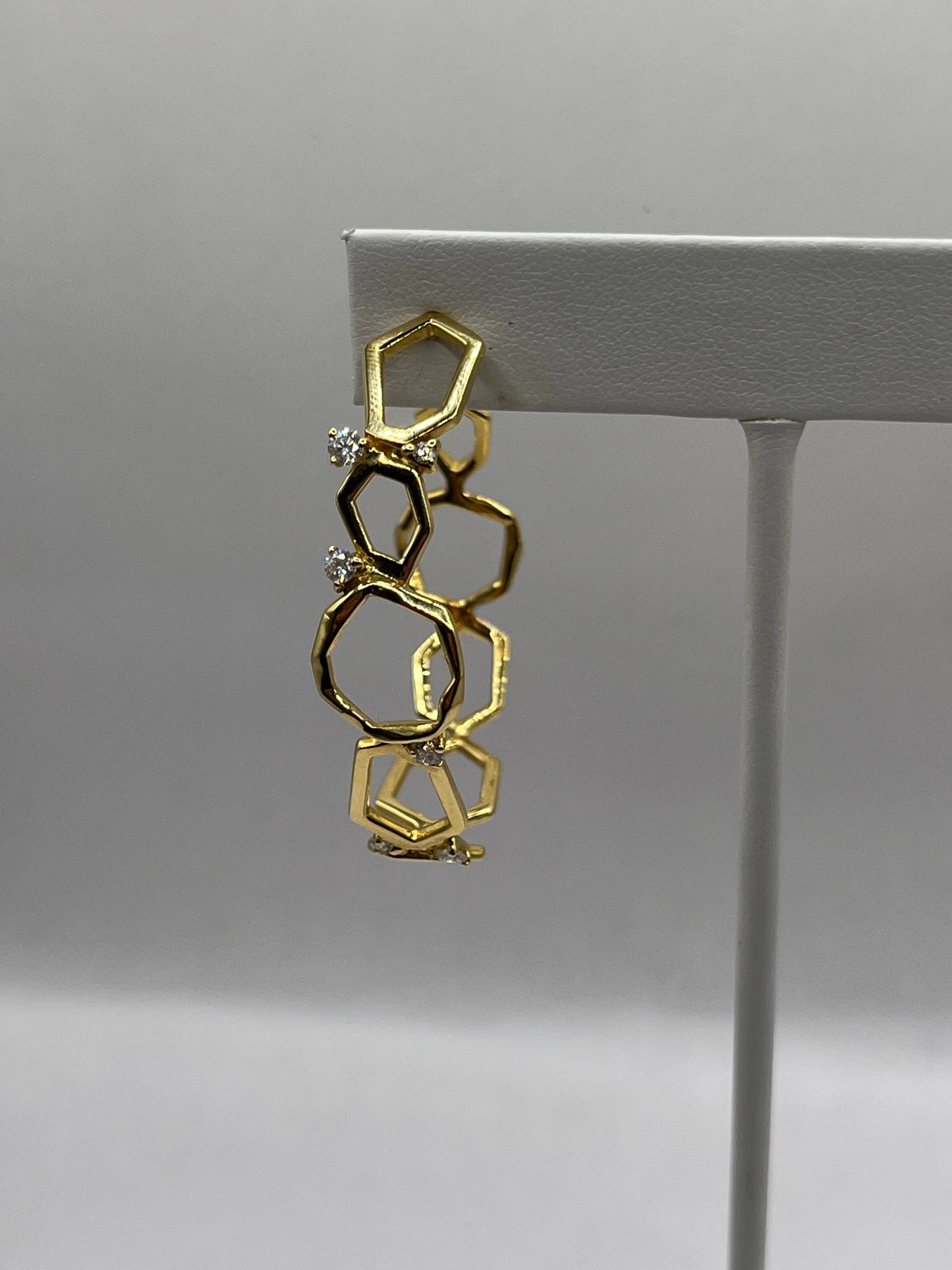 Mimi So 18K Yellow Gold & Diamond Hoop Earrings