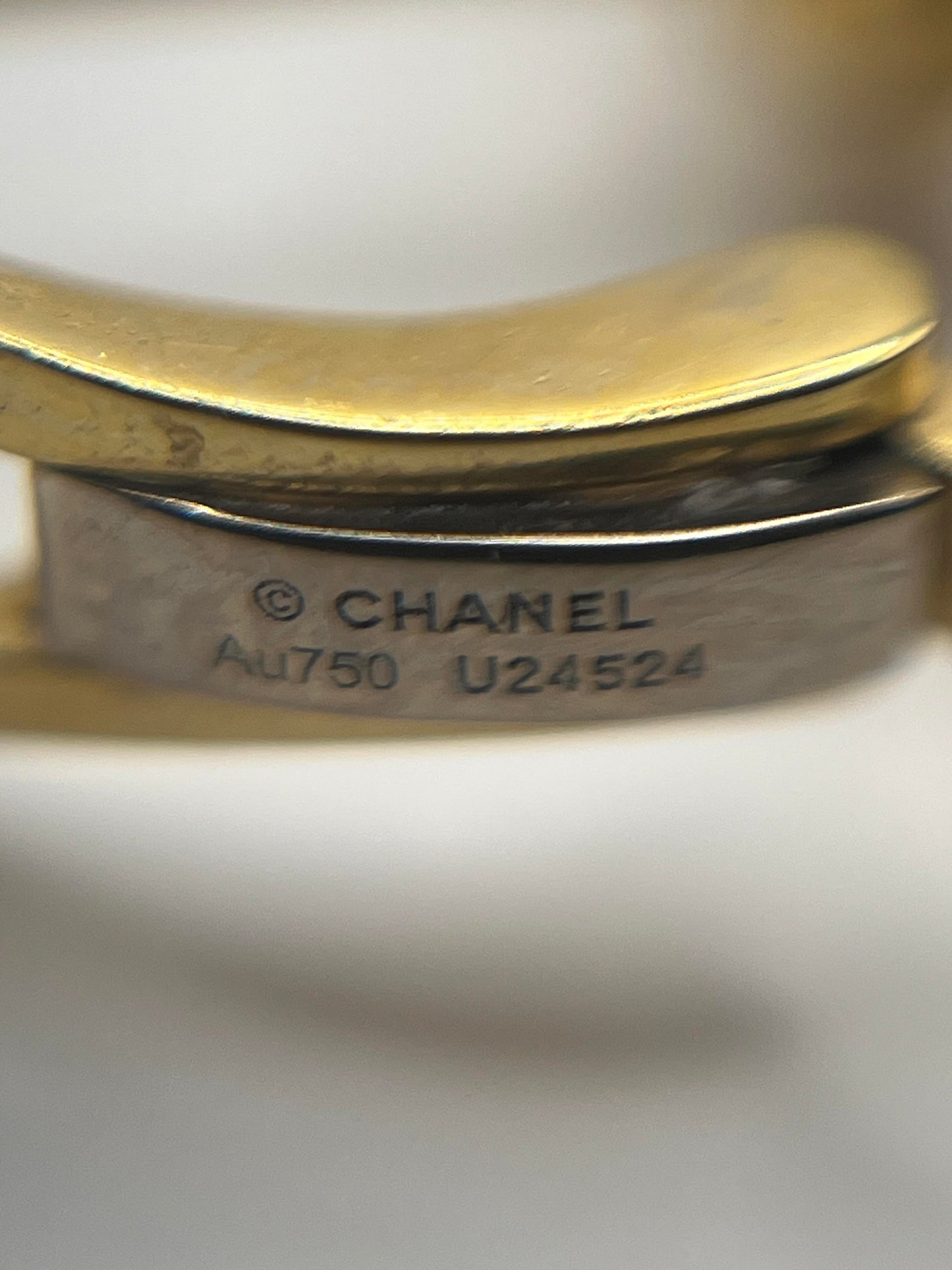 Chanel 18K Yellow Gold "Plume" Earrings