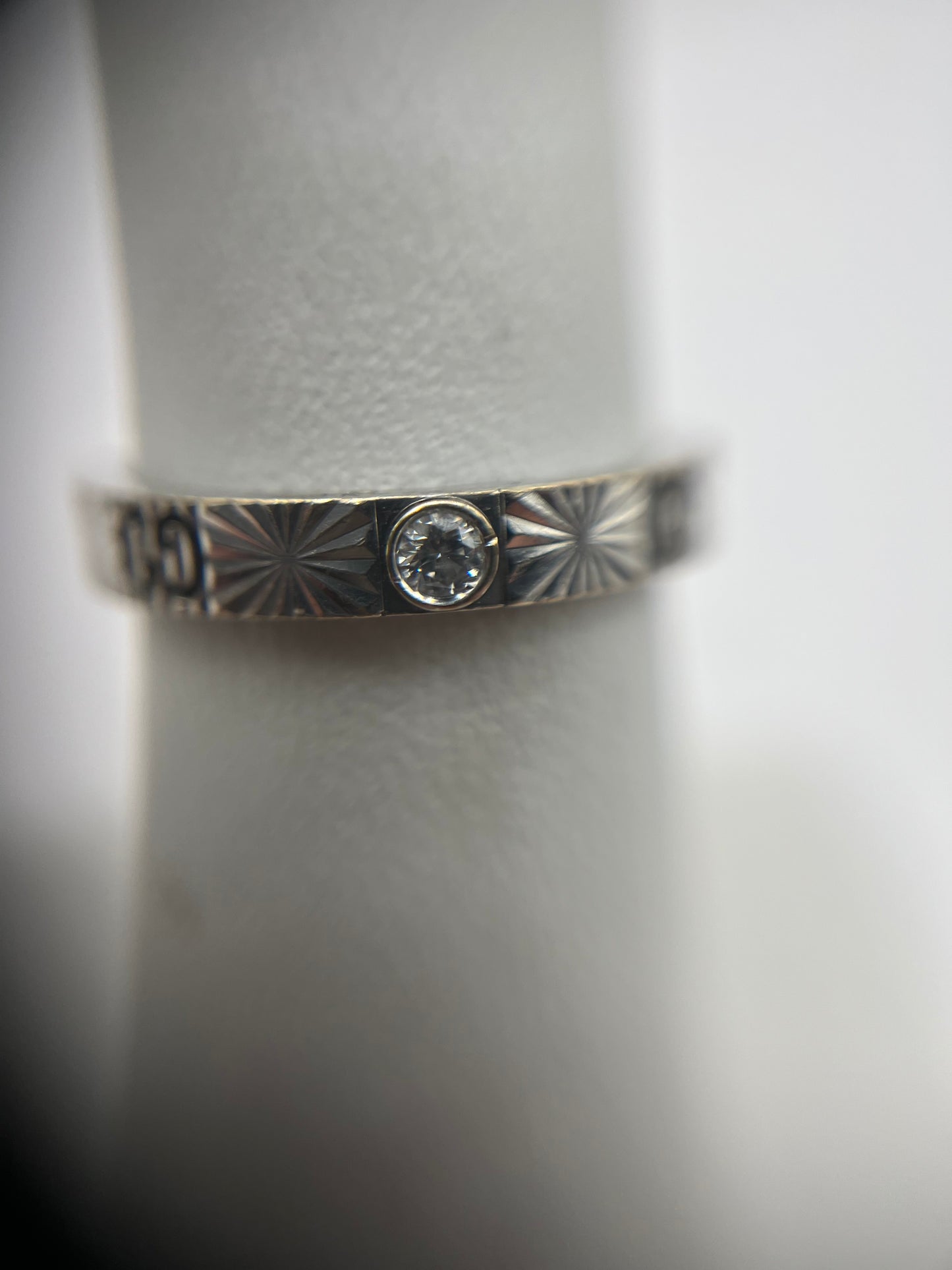 Gucci 18K White Gold & Diamond Ring