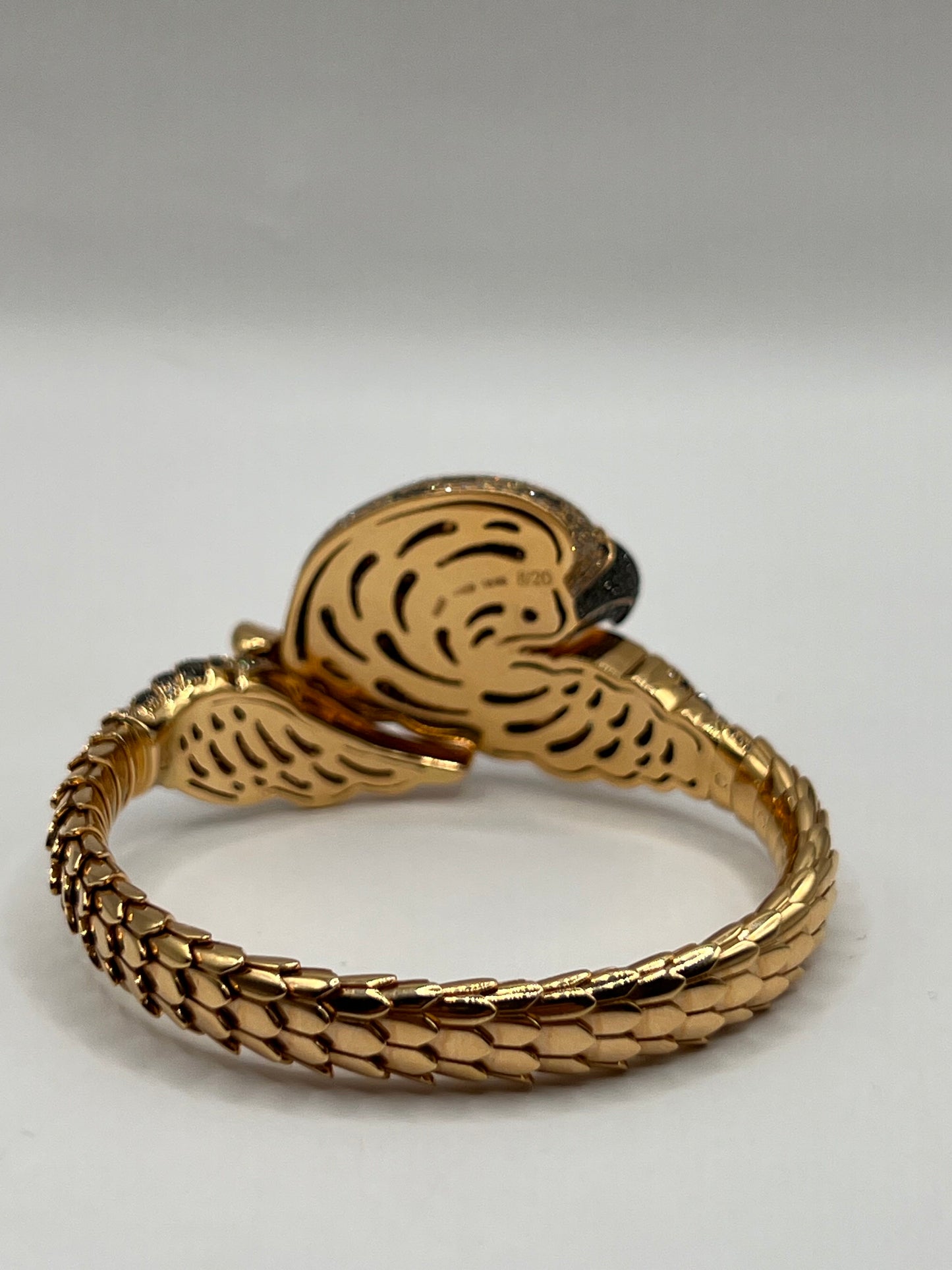 Roberto Coin 18K Rose Gold Diamond & Onyx Hawk Bracelet