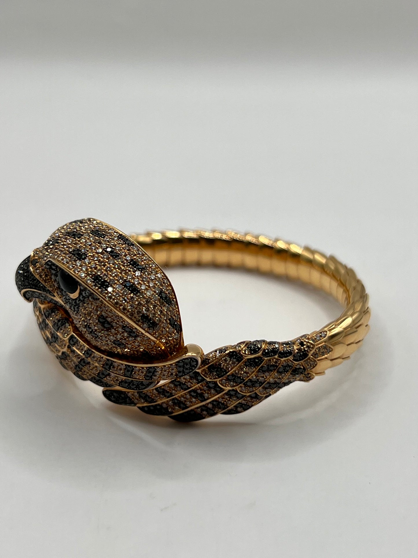 Roberto Coin 18K Rose Gold Diamond & Onyx Hawk Bracelet