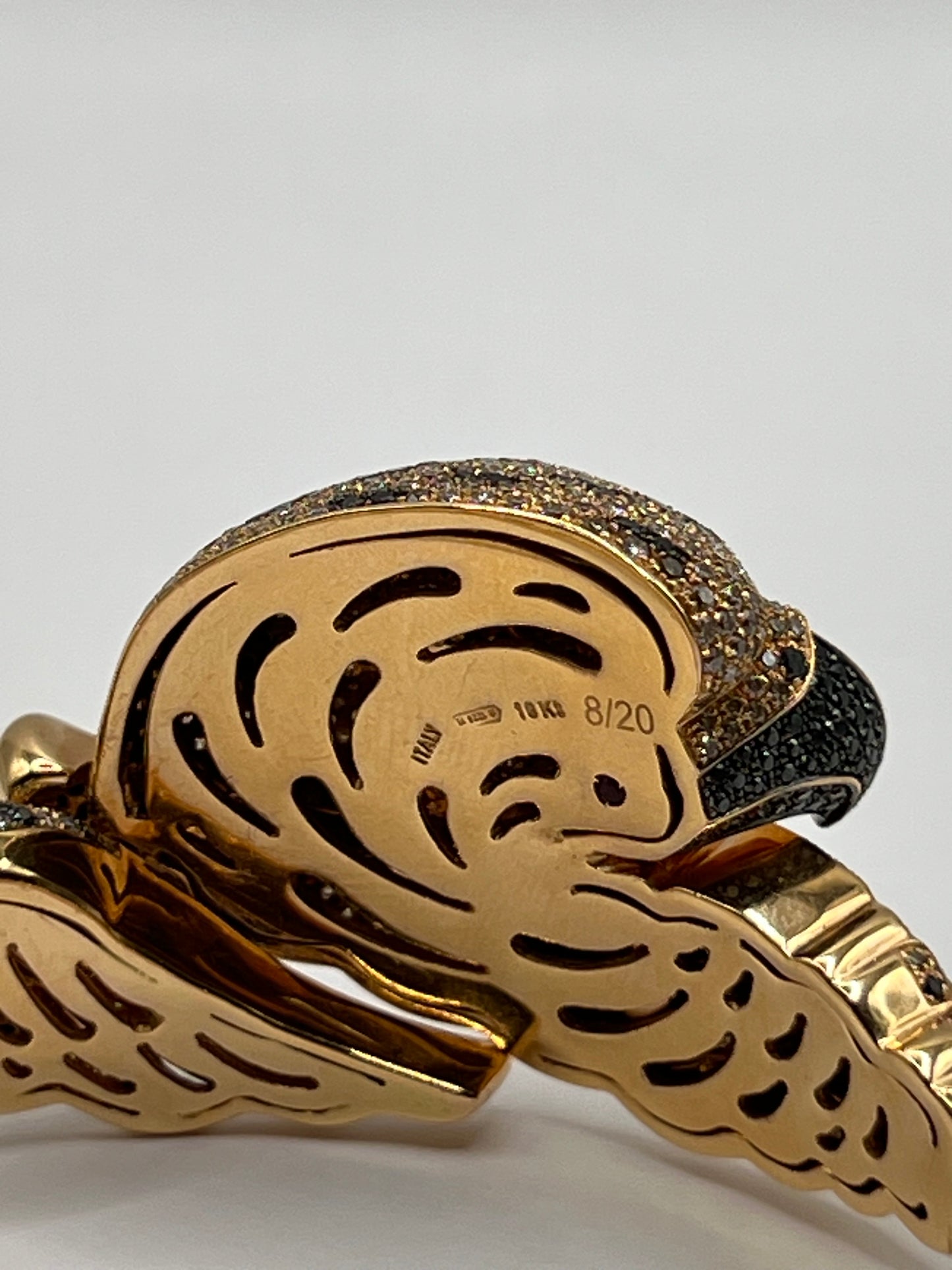 Roberto Coin 18K Rose Gold Diamond & Onyx Hawk Bracelet