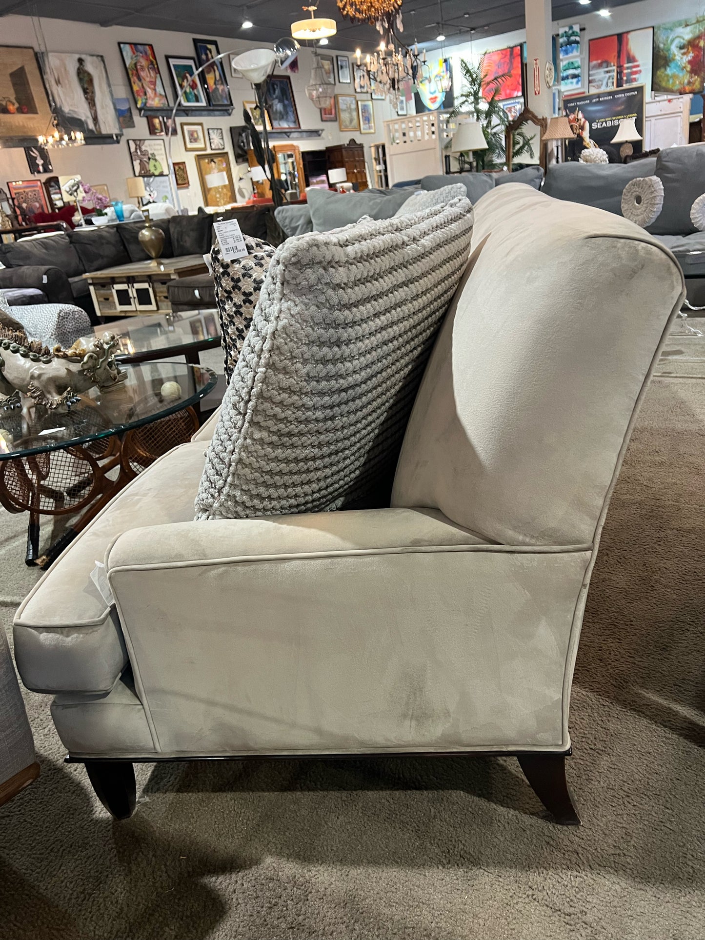 Bassett Custom Suede Sofa Set