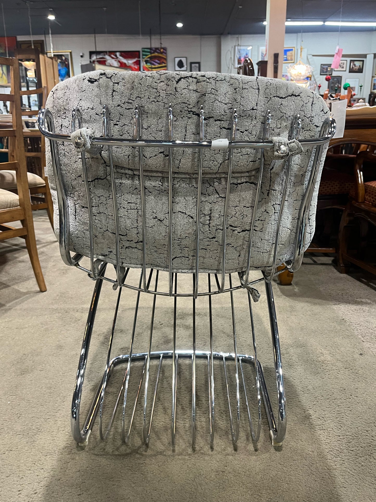 Rinaldi For Padova Italy MCM Stainless Steel Chair with Cushion