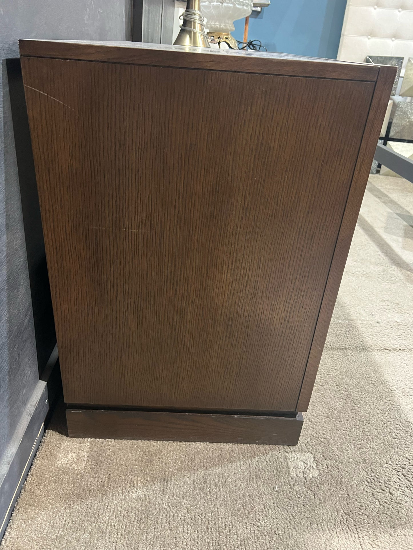 Century Single Drawer Oak Nightstand