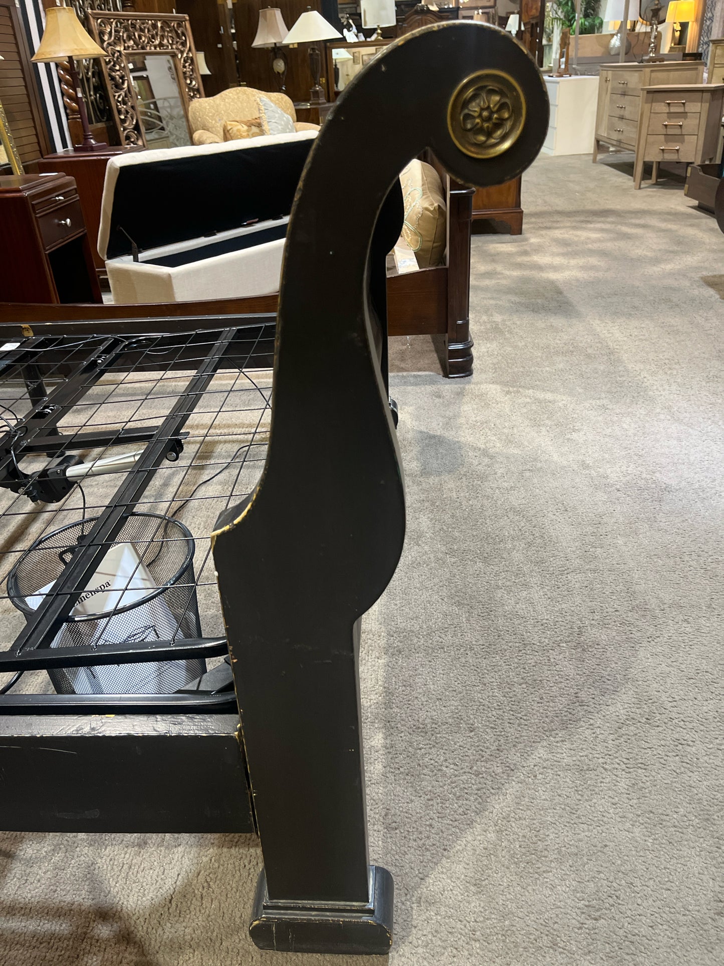 Baker Milling Road Queen Black Sleigh Bed