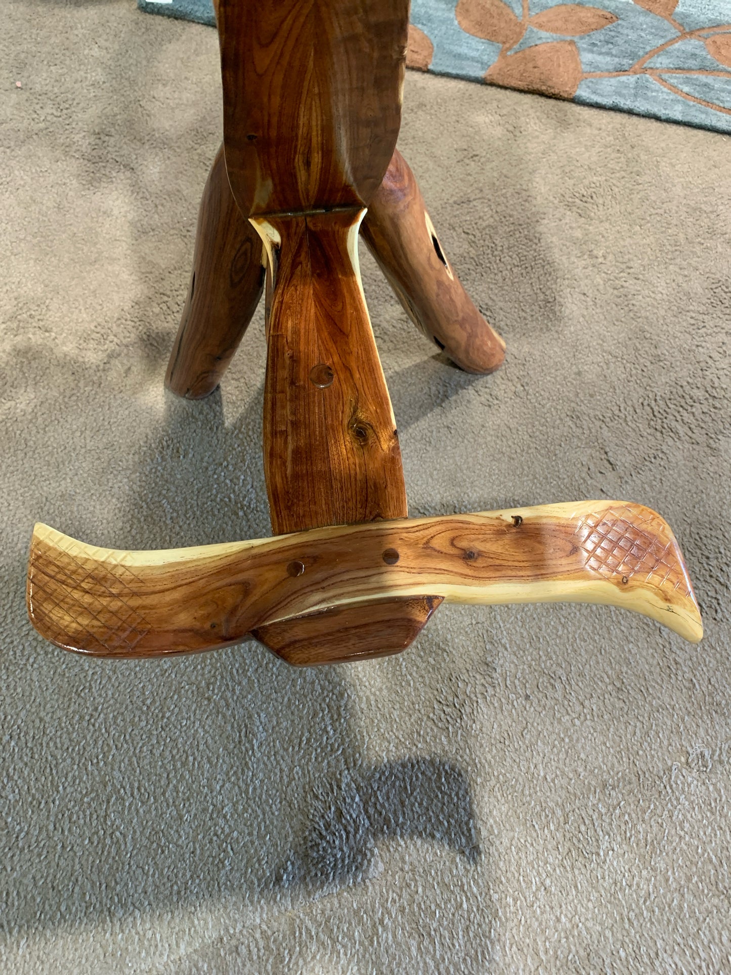 Handcrafted Live Tree Bar Stool