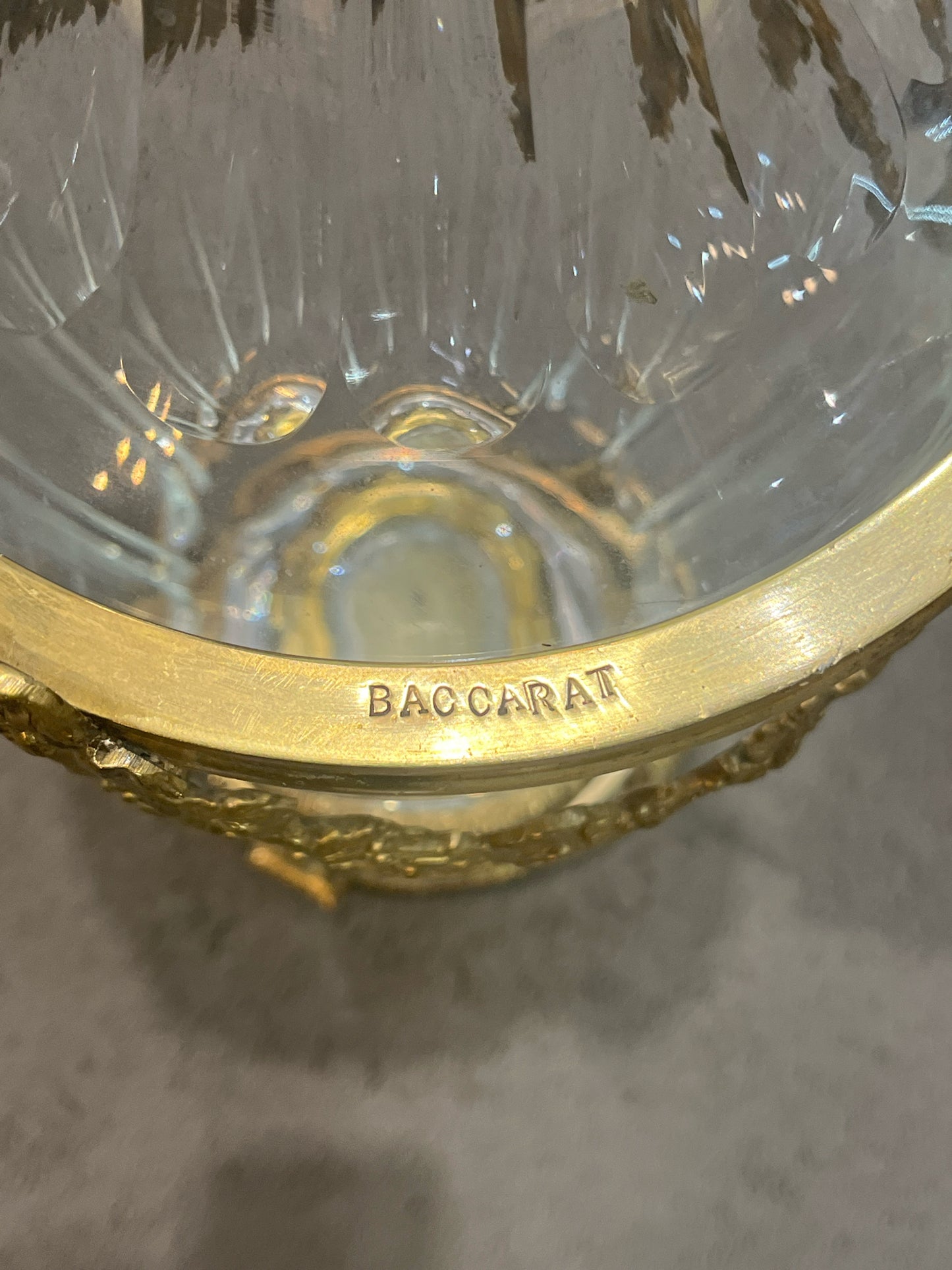 19th Century King Louis XVI Baccarat Crystal Vase With Ormolu Trim