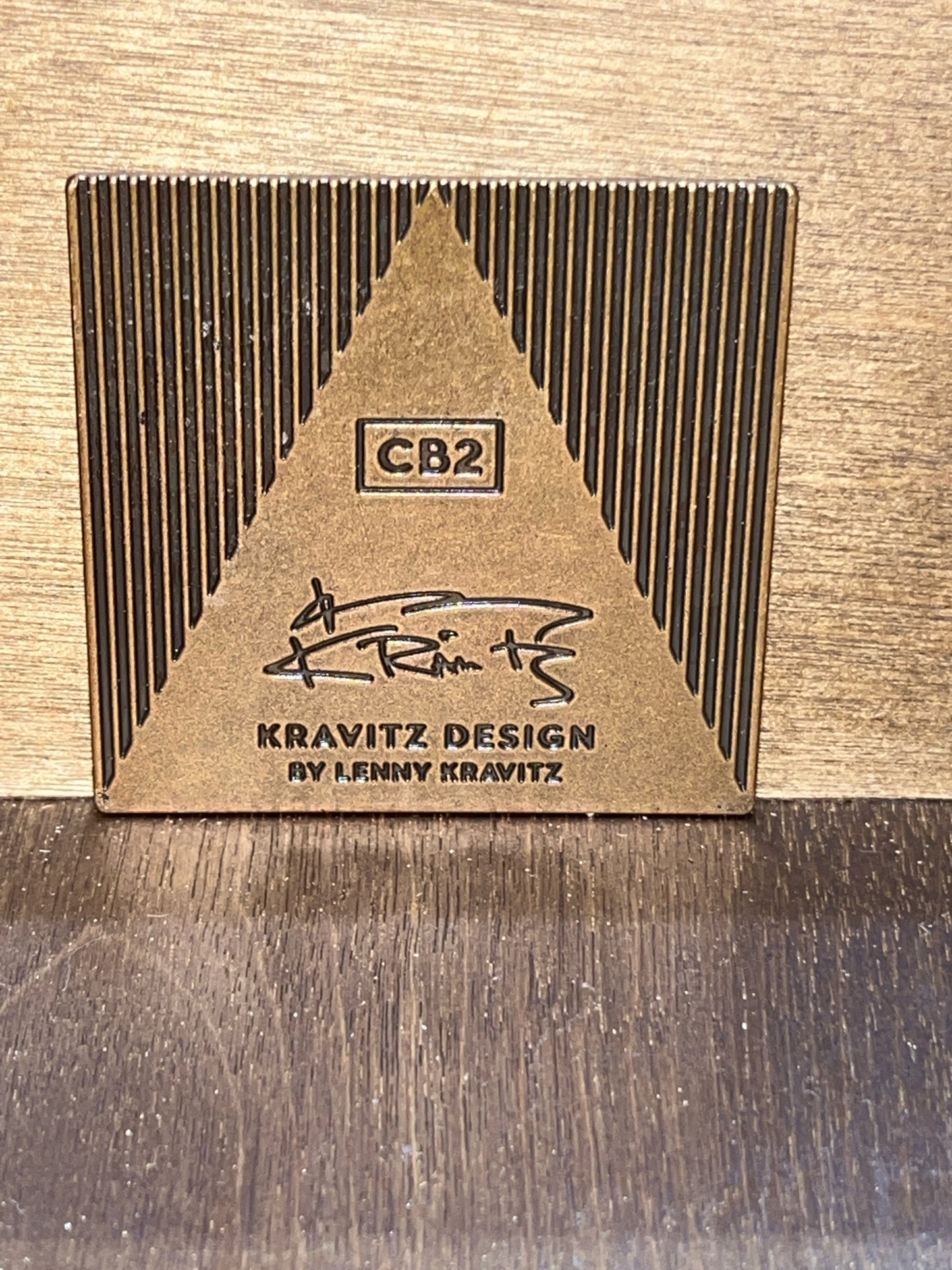 Lenny Kravitz Bronze Seagrass & Mirror Two Drawer Nightstand