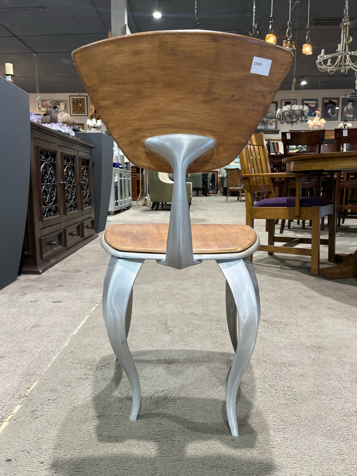 Rustic Wood & Aluminum Chair