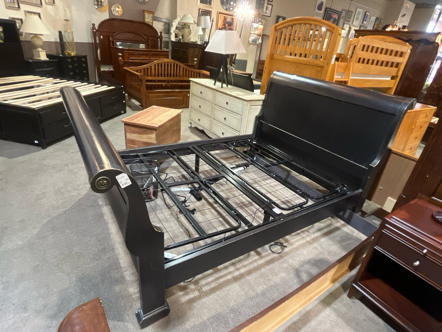 Baker Milling Road Queen Black Sleigh Bed
