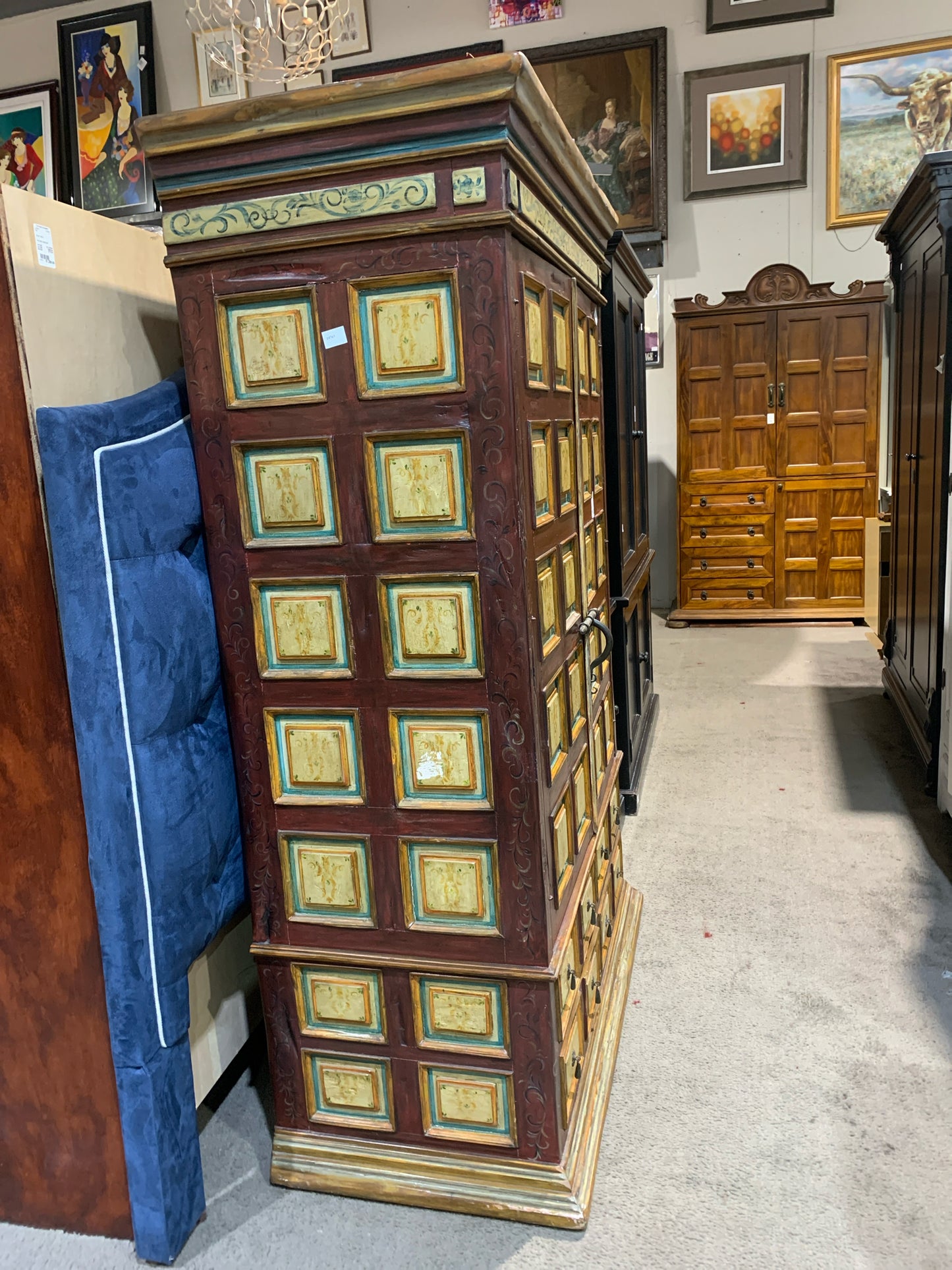 Peruvian Painted Armoire