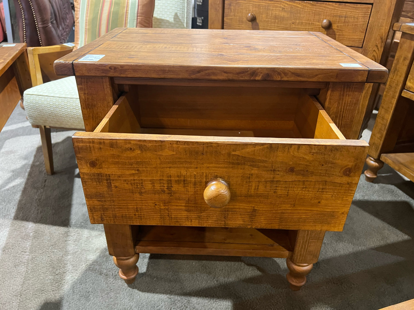 Pottery Barn Single Drawer Wood "Kendal" Nightstand