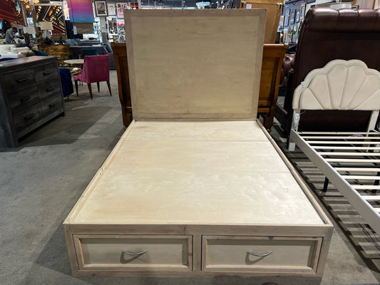 Queen 6 Drawer Wood Bed