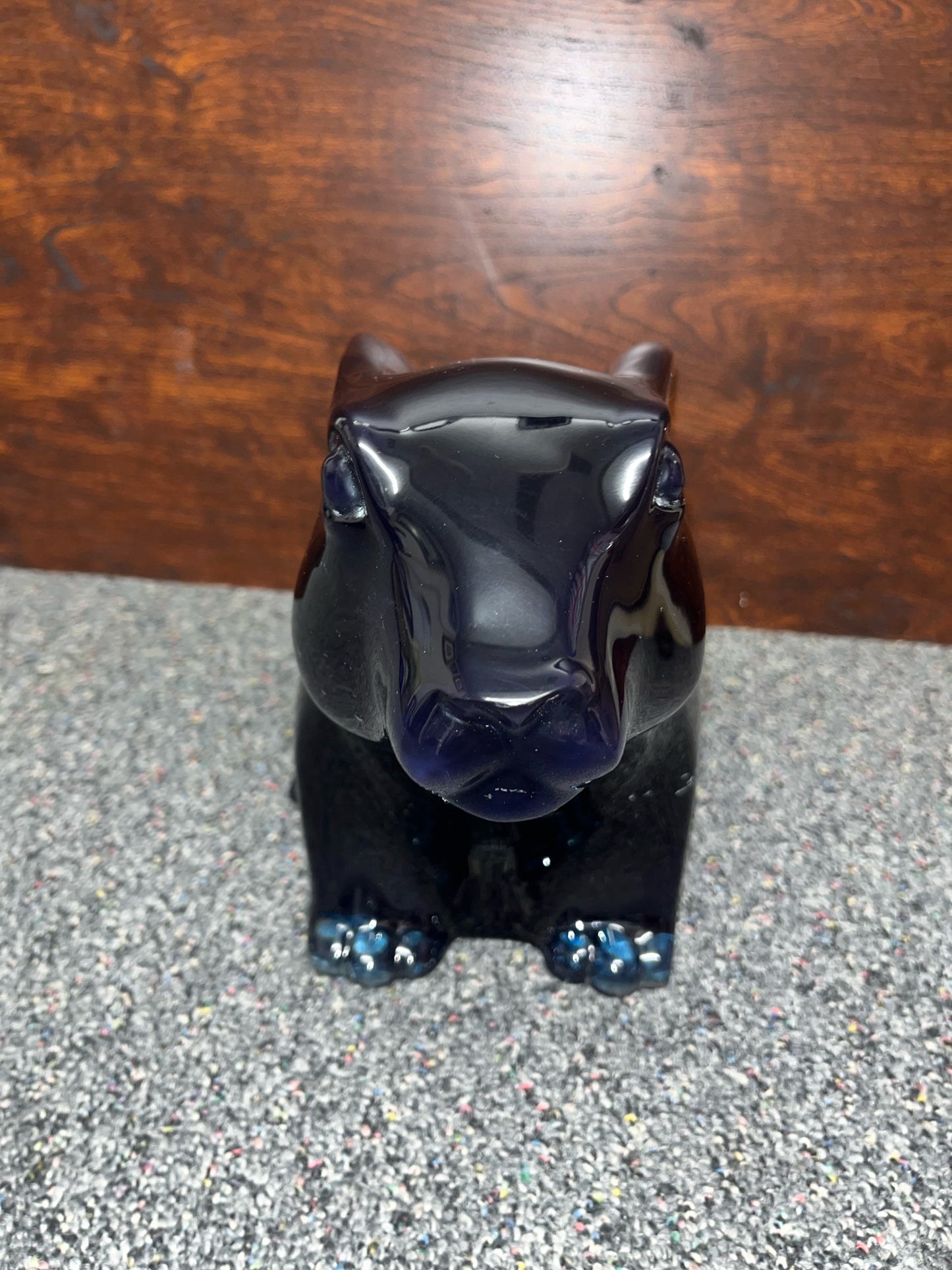 Haziza Navy Blue Acrylic Bunny Sculpture
