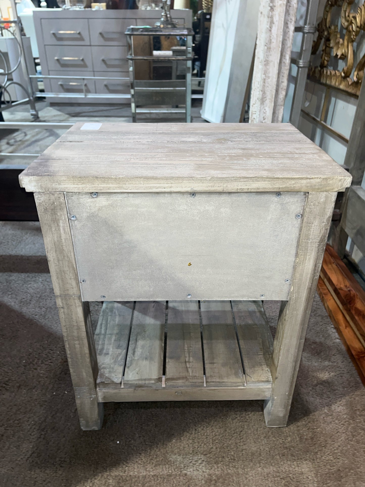 Pottery Barn Gray Wood Washed Finish Nightstand