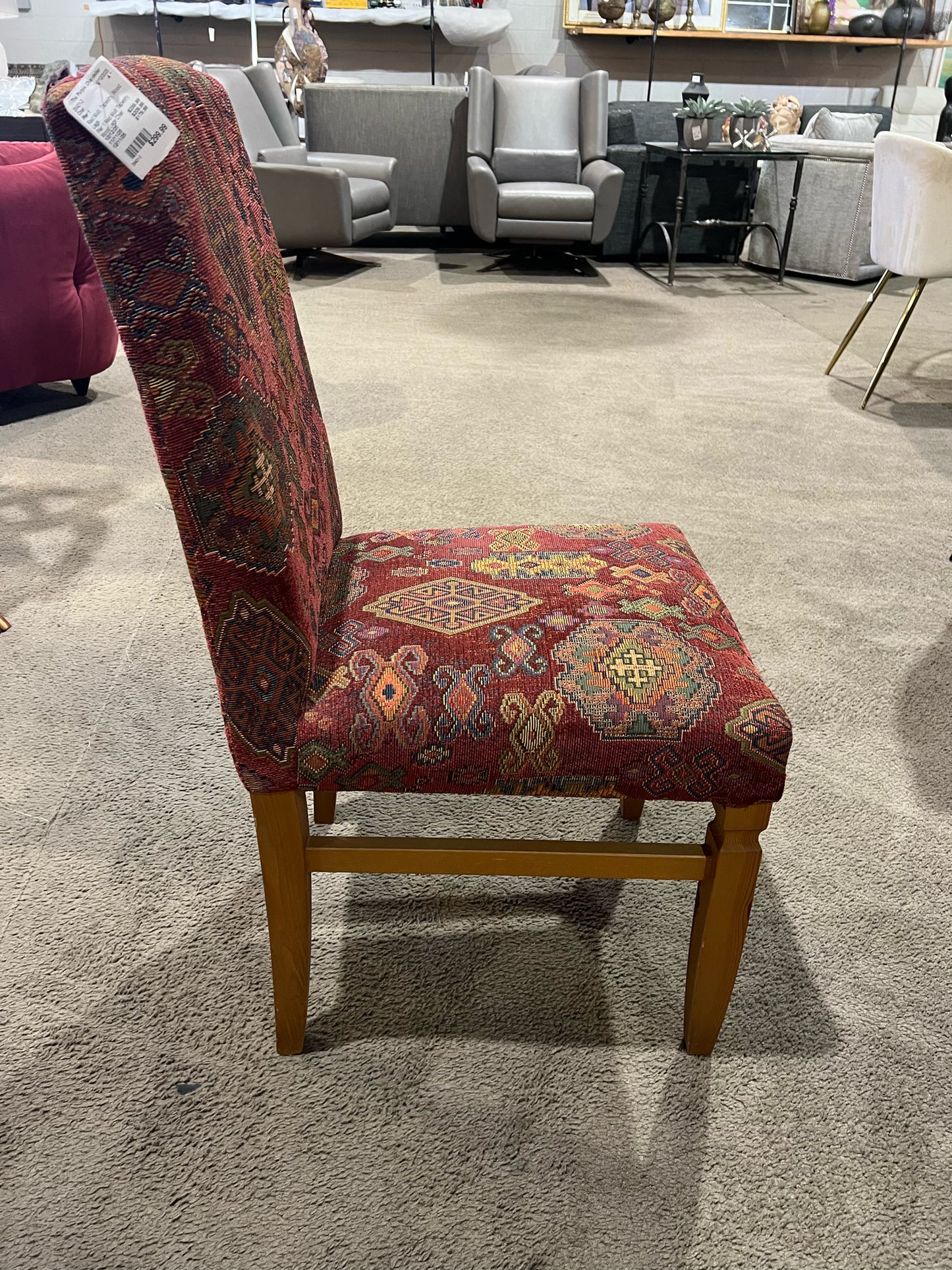 Pier 1 Red Multi Tapestry Chair