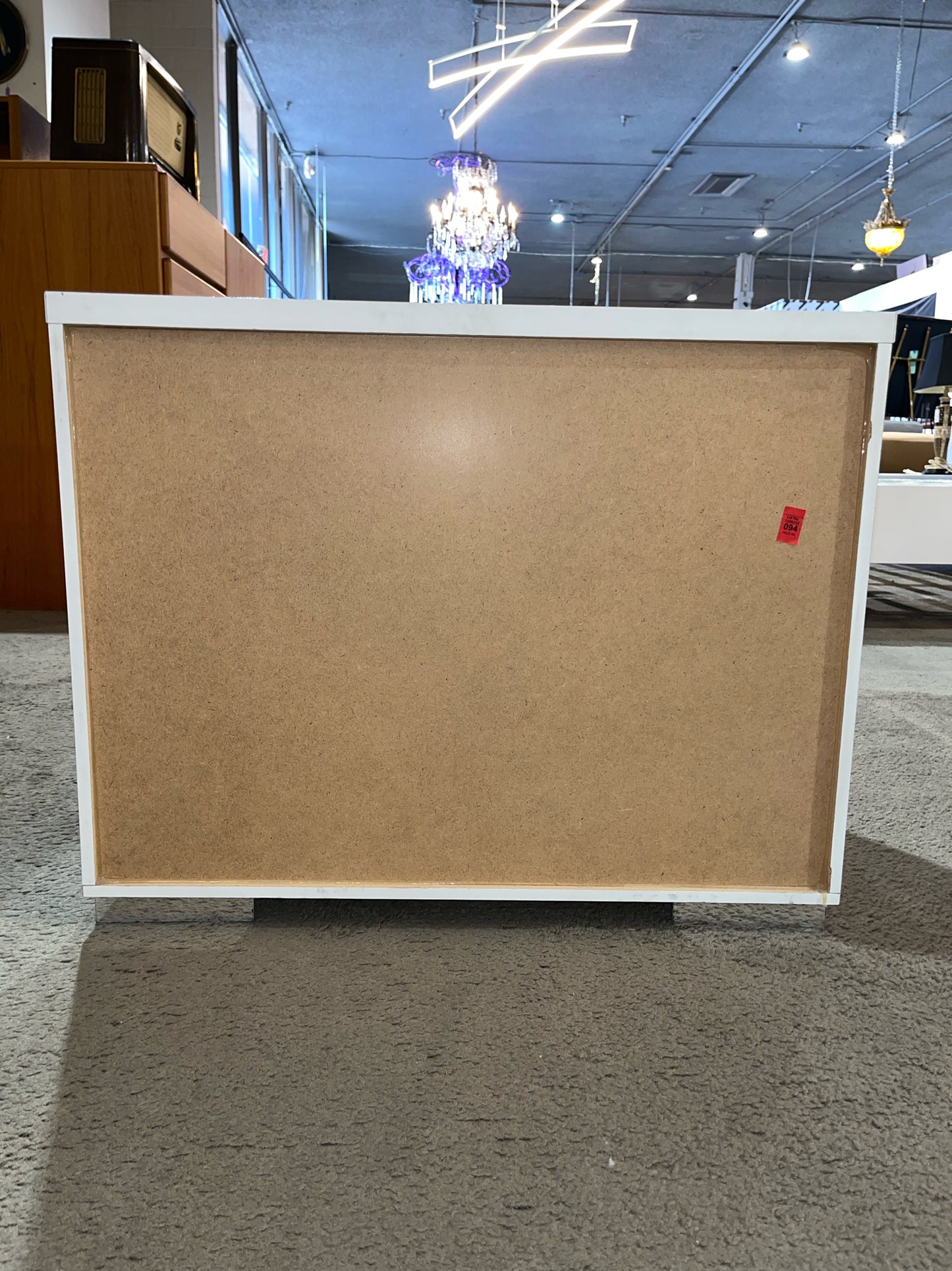 White Modern 2 Drawer Nightstand