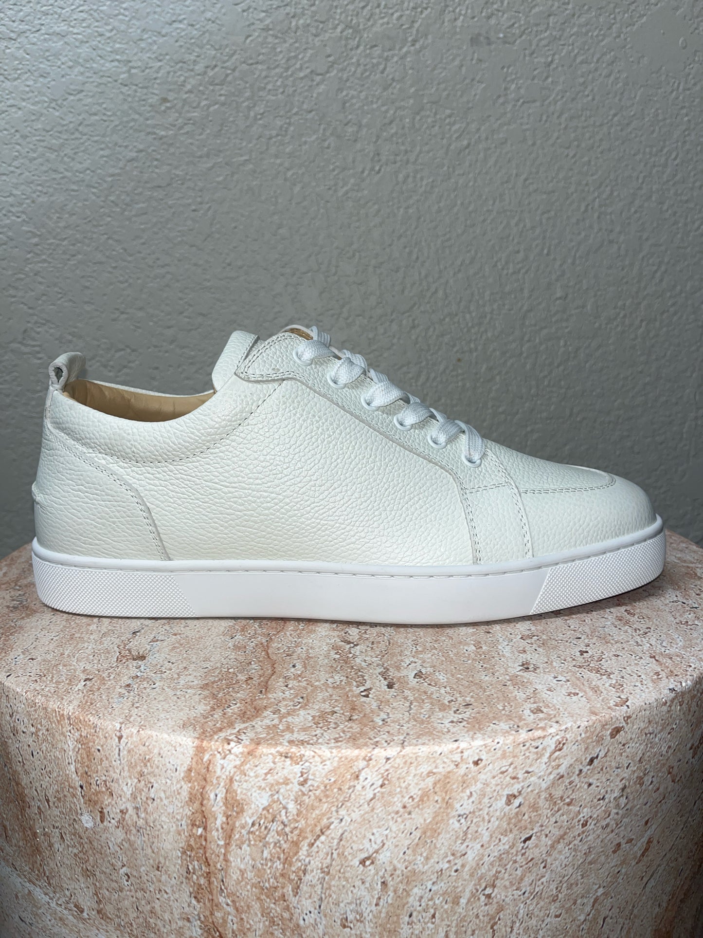 Christian Louboutin White Leather Low Top Shoes
