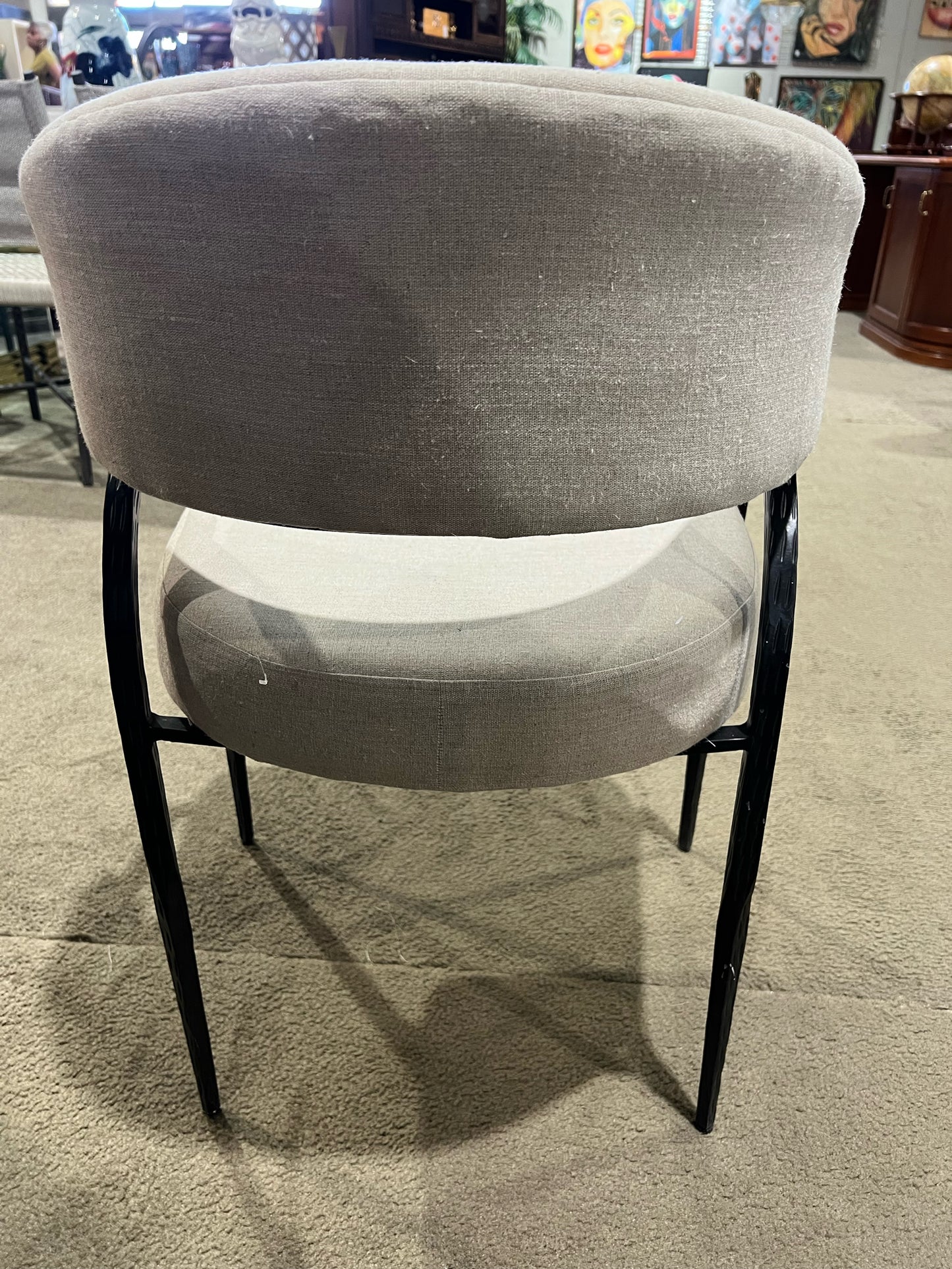 Arteriors Wheat Fabric & Metal Frame "Bahati" Chair