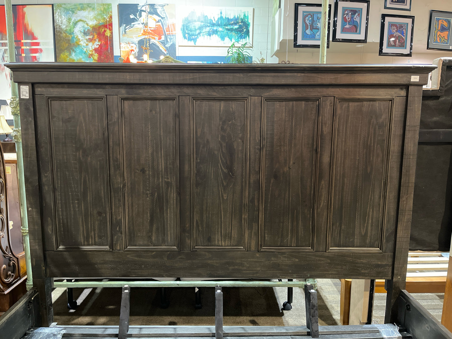 Magnussen King Size Gray Wood "Calistoga" Bed
