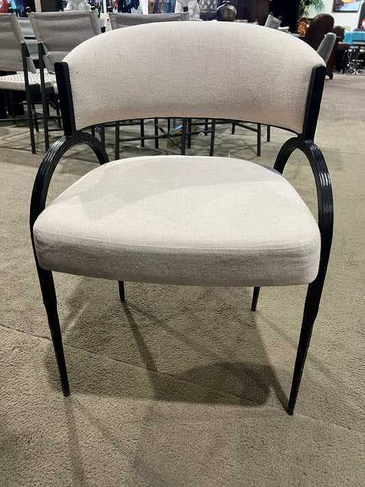 Arteriors Wheat Fabric & Metal Frame "Bahati" Chair