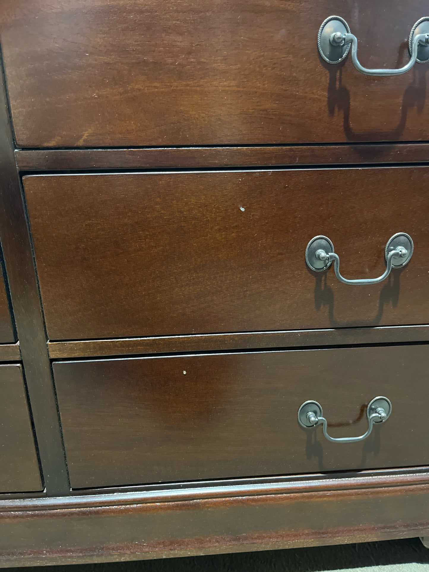 Dark Wood 6 Drawer Dresser