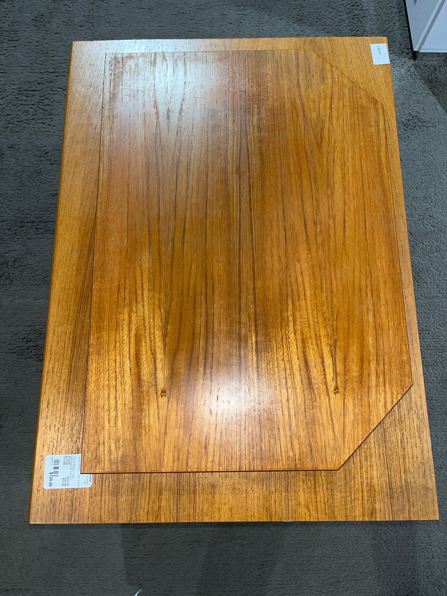 Danish Modern Teak Nightstand & TV Swivel