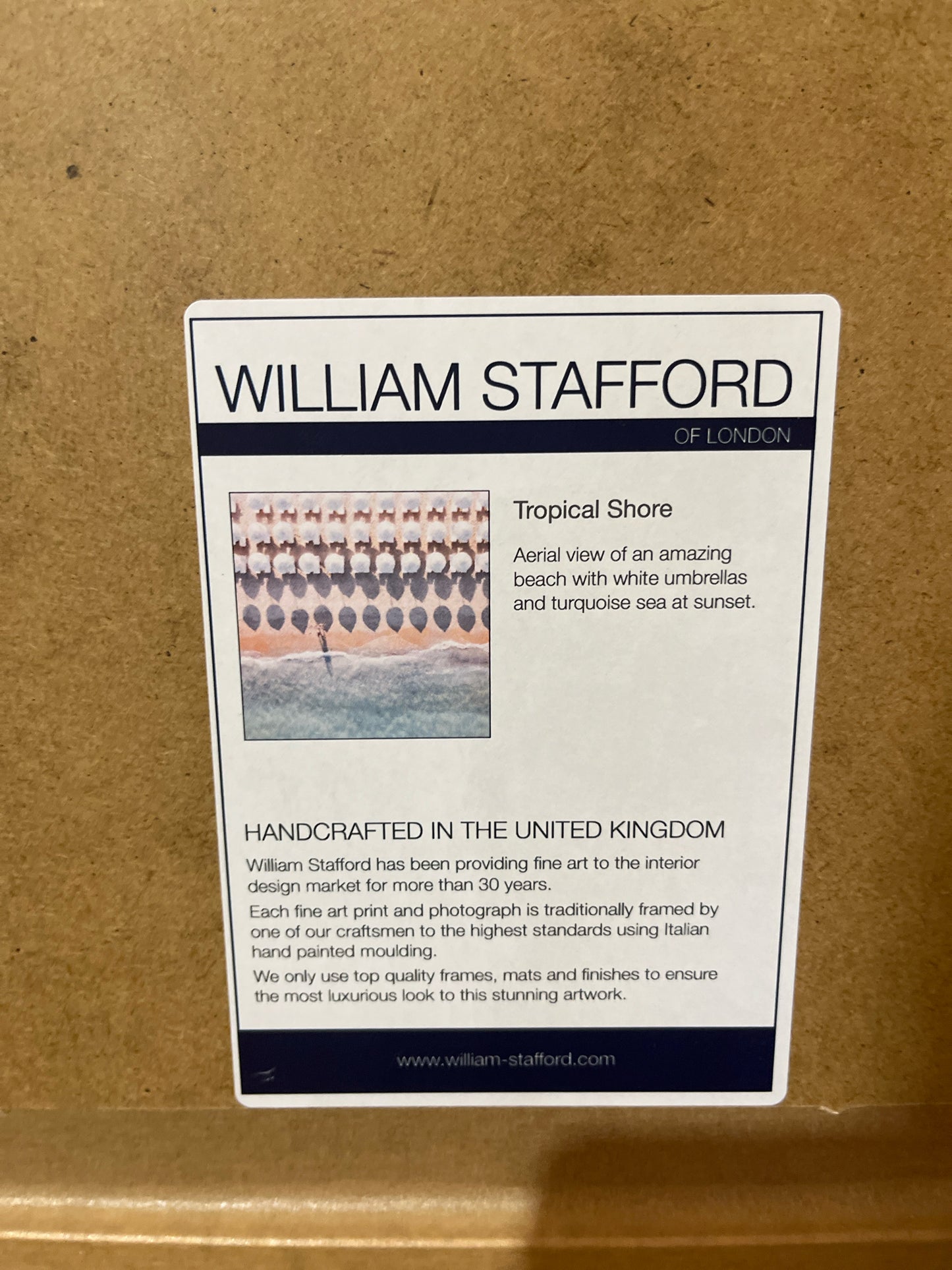 Framed William Stafford "Tropical Shore" Print