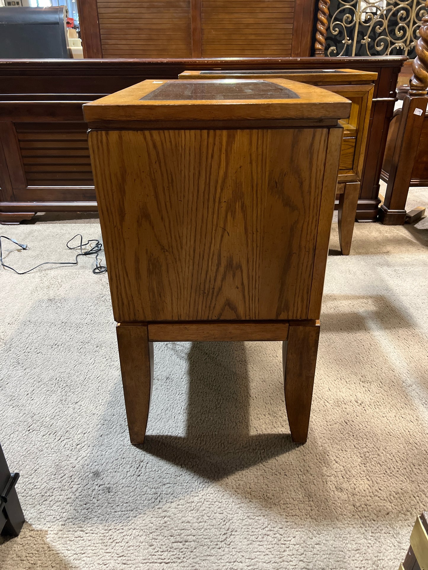 Fairmont Designs Single Drawer Wood & Glass Top Nightstand