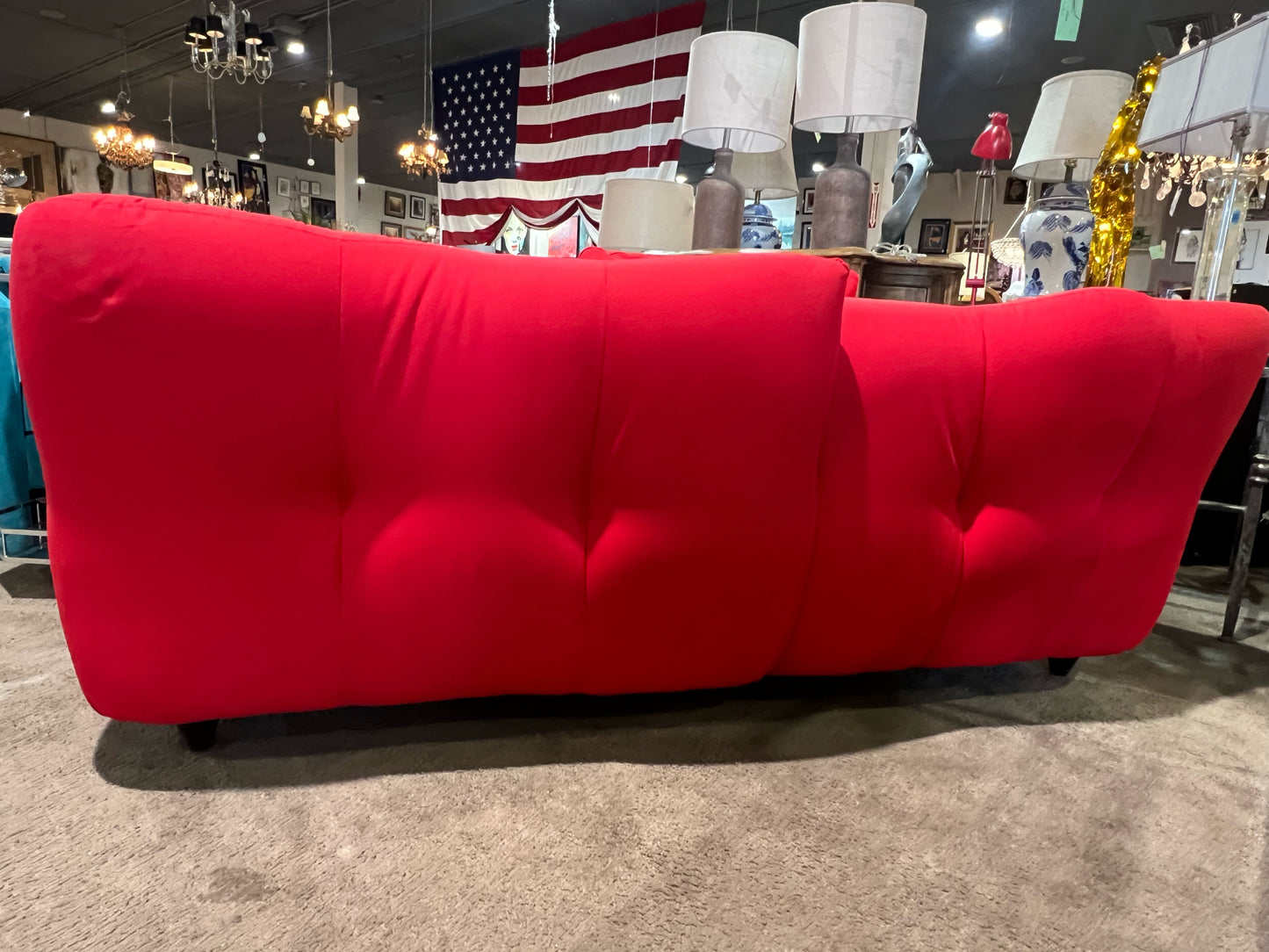 Red Fabric Sofa