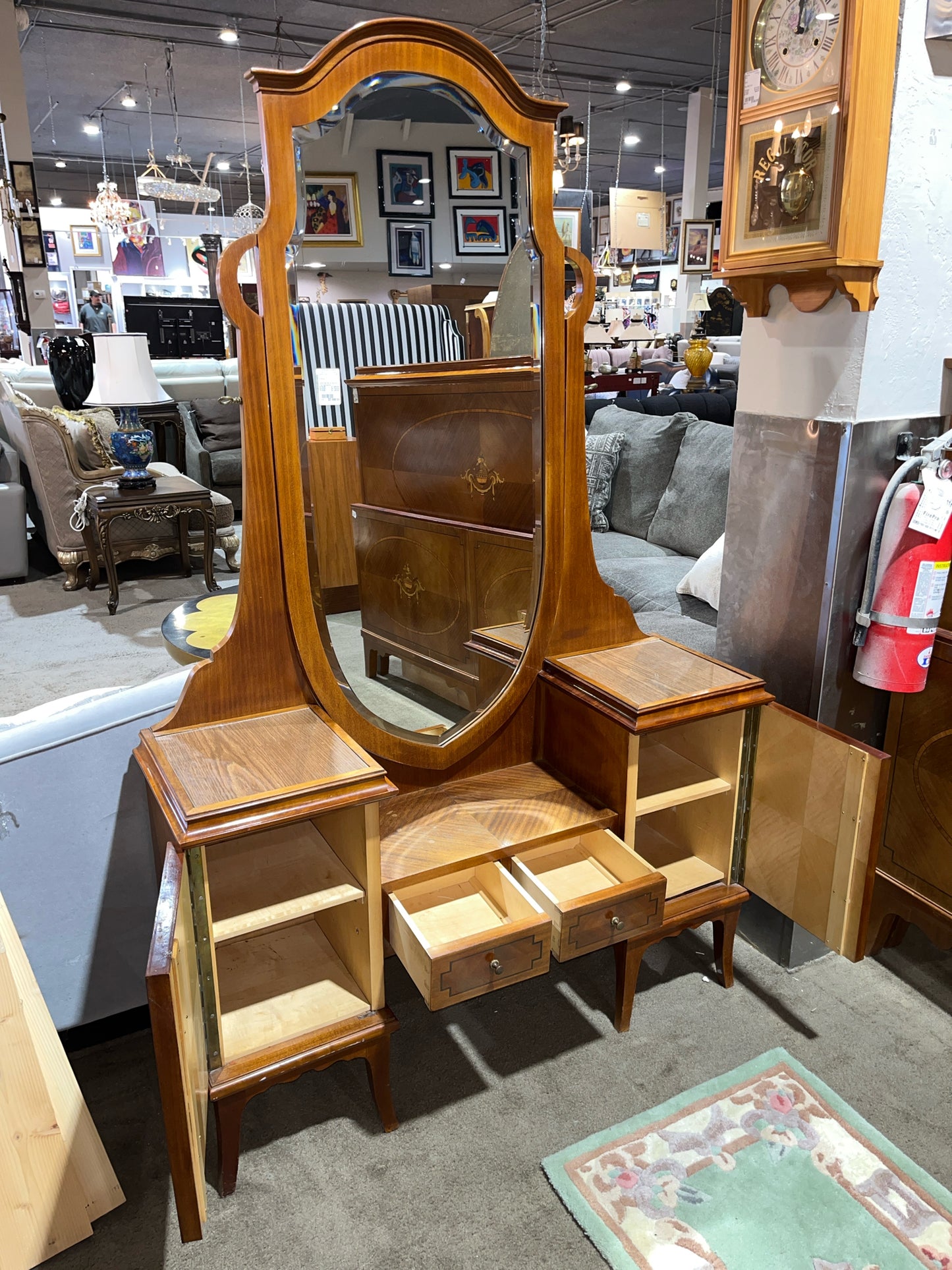 4-Piece Antique Wood Bedroom Set