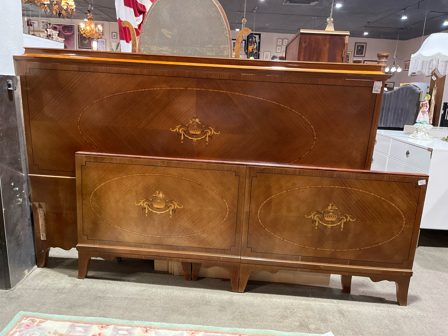 4-Piece Antique Wood Bedroom Set