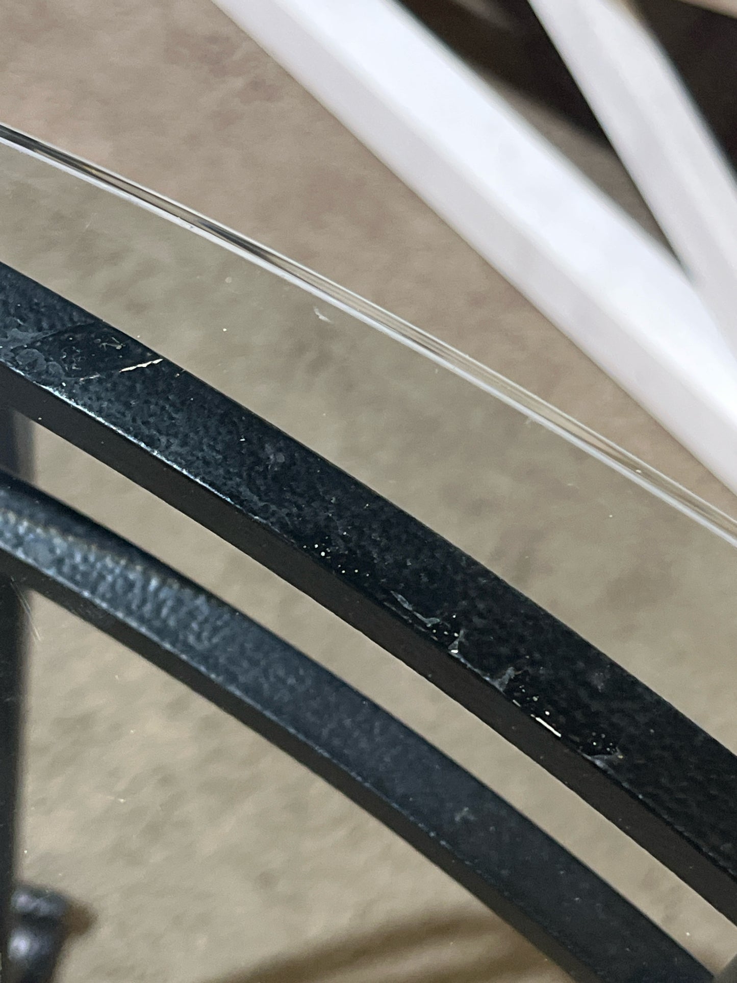 Black Half Moon Iron Table