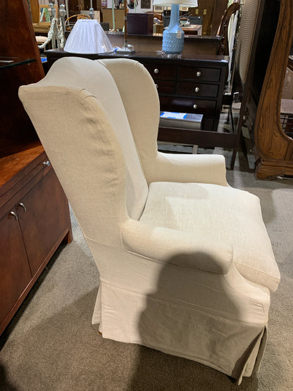 Beige Linen Armchair