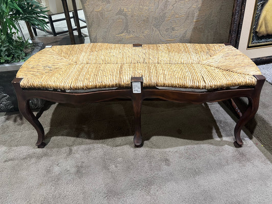 Mahogany French Provencial Wood Bench