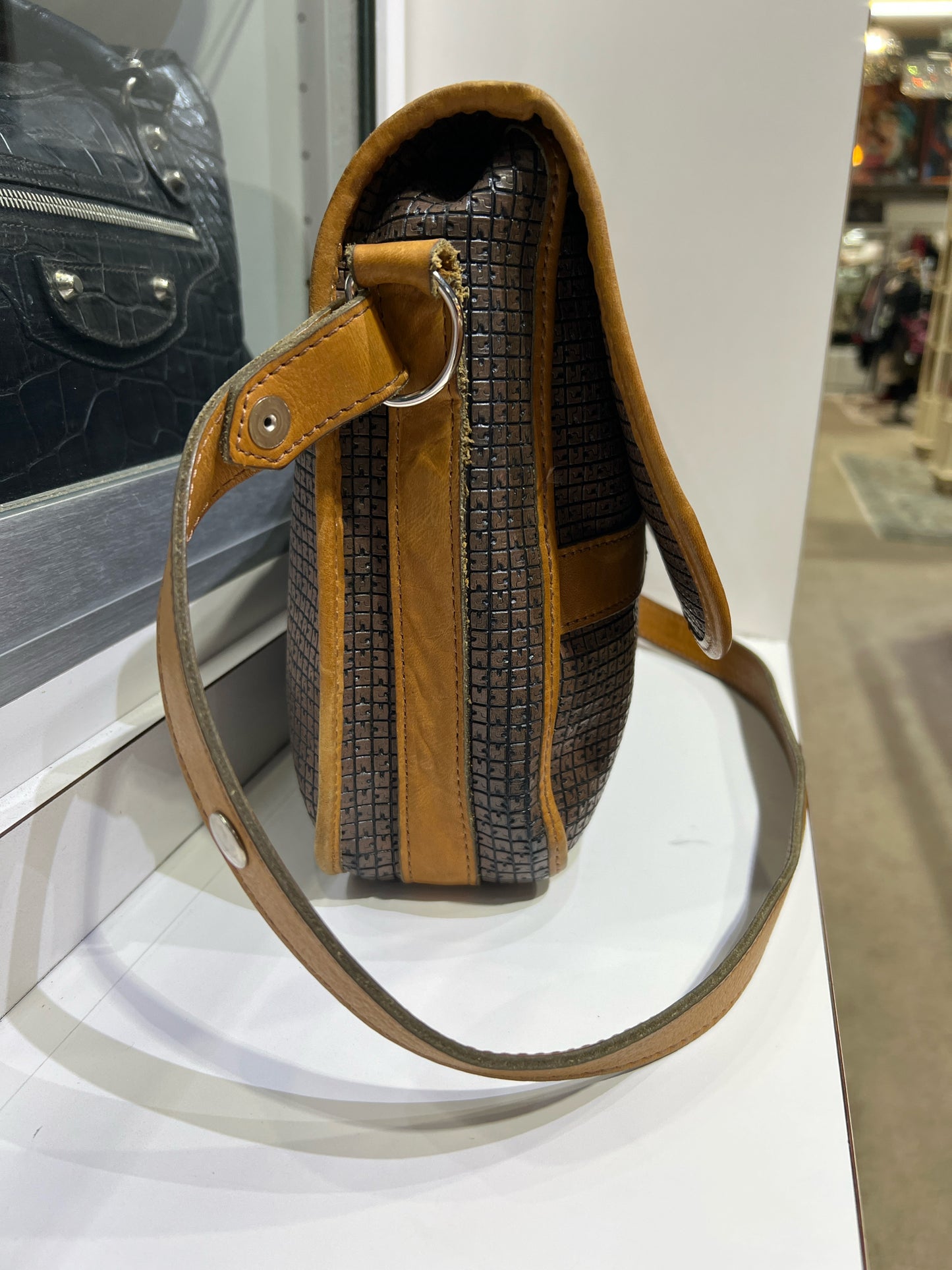 Ted Lapidus Brown Monogram Leather Purse