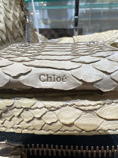 Chloe Beige Python Handbag