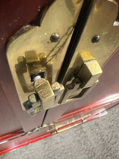 Century 4 Drawer 2 Door Red Wood Campaign Chest