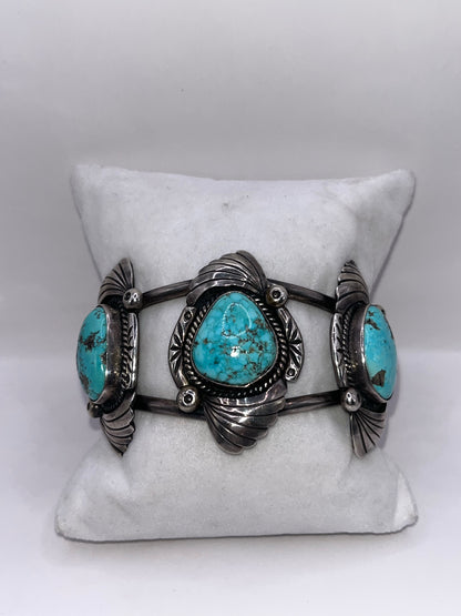 Native Style 925 Sterling Silver & Turquoise Bracelet