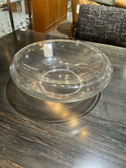 1980's Enzo Mari 2 Piece Crystal Footed Bowl