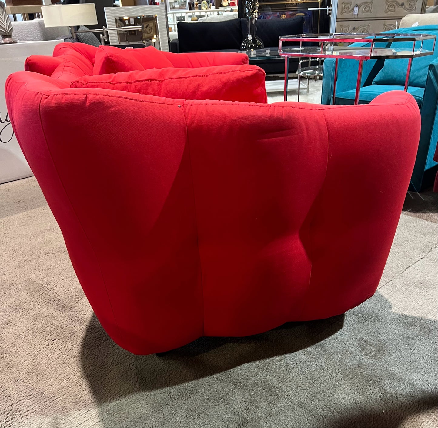 Red Fabric Sofa