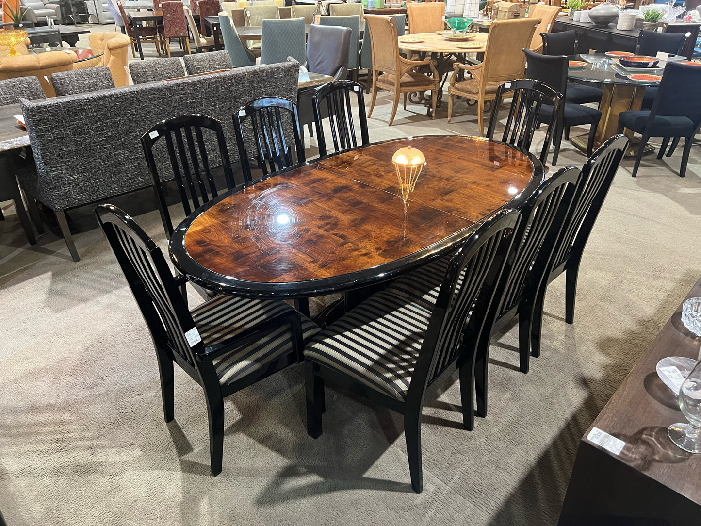 Henredon Dark Wood Scene III Dining Table