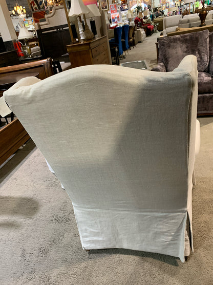 Beige Linen Armchair