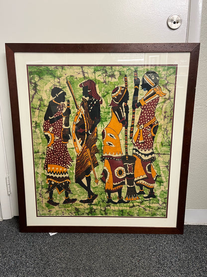 Framed Tribal Dancing Women Print